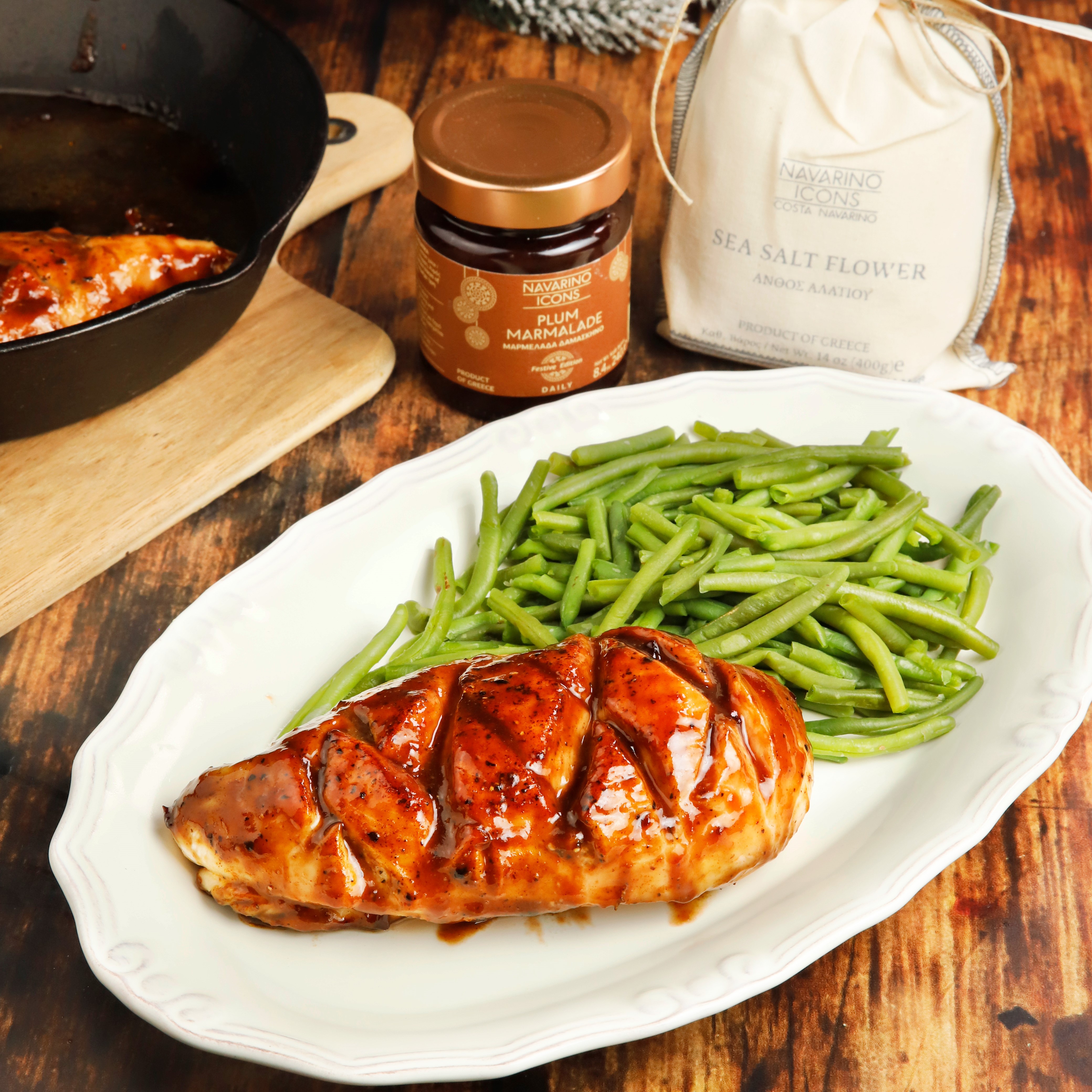 Glazed Chicken with Plum Marmalade